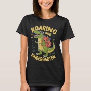 Camiseta Caminando hacia el Kindergarten T Rex Dinosaur de 