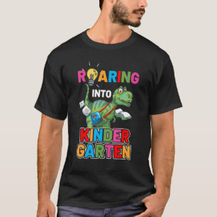 Camiseta Caminando hacia el profesor de dinosaurio infantil