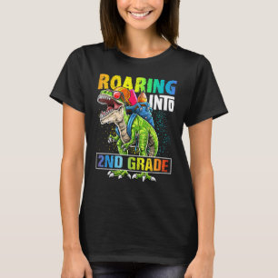 Camiseta Caminando hacia la mochila de dinosaurios de 2º gr