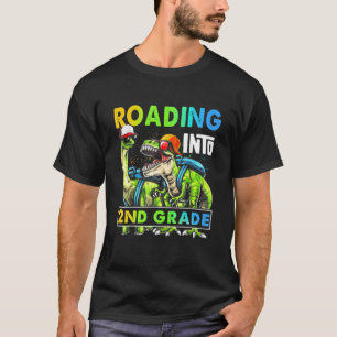 Camiseta Caminando hacia la mochila de dinosaurios de 2º Gr