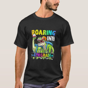 Camiseta Caminando hacia la mochila de dinosaurios de 4º gr