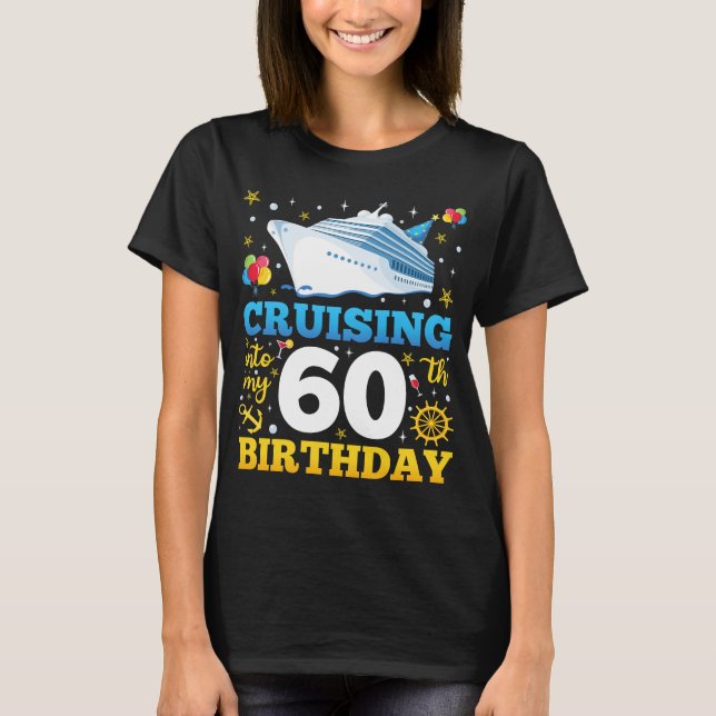 Camiseta Caminando hacia mis 60 mujeres del partido de cump (Anverso)
