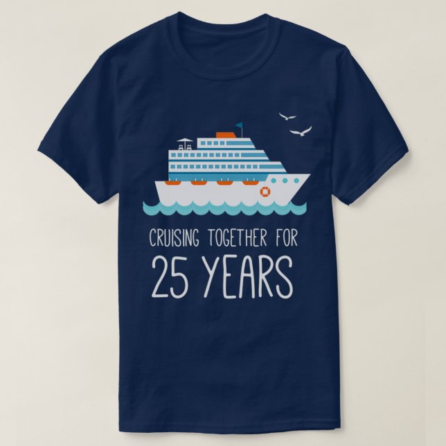 Camiseta Caminando juntos por 25 años de aniversario Boda (Diseño del anverso)