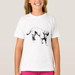 Camiseta Caminando Labrador Licking Ink Art Tee