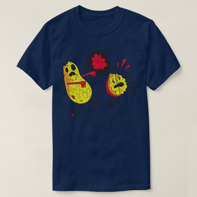 Camiseta Caminando los aguacates zombis (Diseño del anverso)