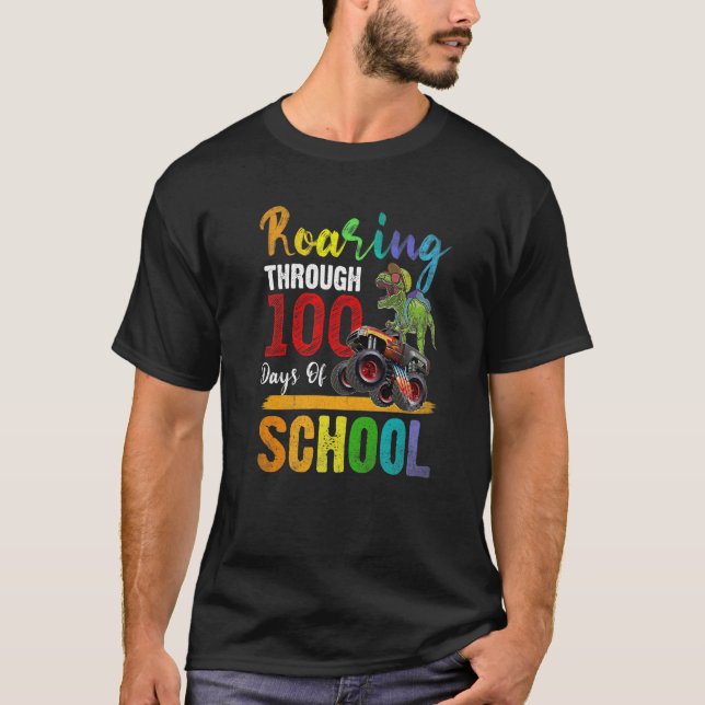 Camiseta Caminando por 100 días de monstruo escolar D (Anverso)