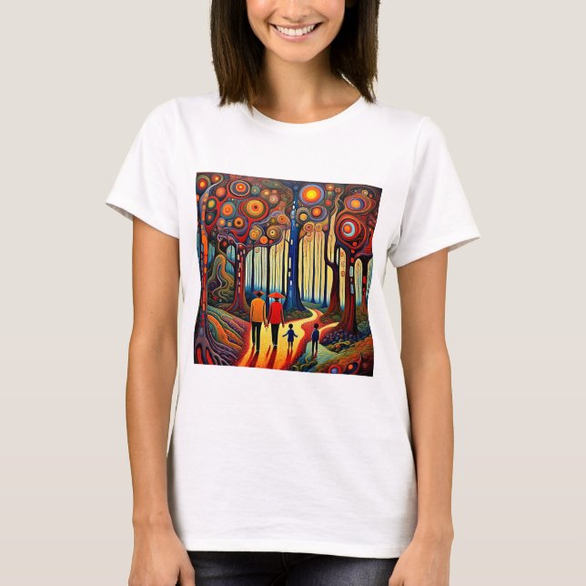 Camiseta Caminando por el bosque 3 (Anverso)