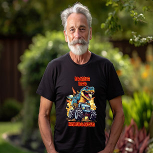 Camiseta Caminando Por El Jardín Infantil T Rex Y El Camión