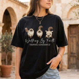 Camiseta Caminando por fe divertido cristiano amante de los