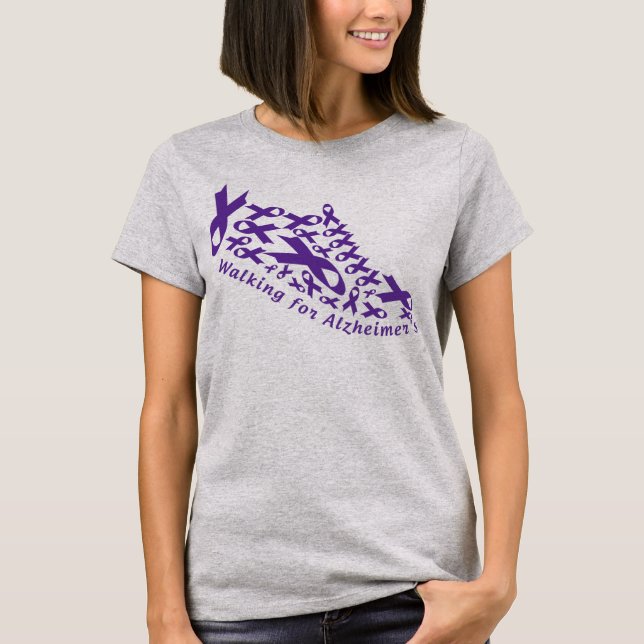 Camiseta Caminando por la conciencia del Alzheimer (Anverso)