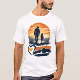 Camiseta Caminando por la vida juntos padre e hijo