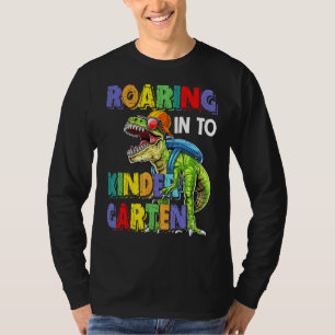 Camiseta Caminando Por Niños De Dinosaurios De Jardín Infan