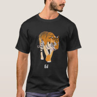 Caminando tigres de pintura digital