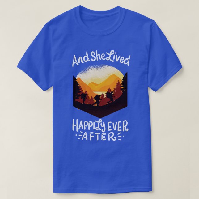 Camiseta Caminando Y Vivió Feliz Nunca Después (Diseño del anverso)