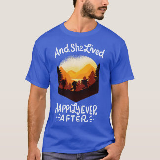 Camiseta Caminando Y Vivió Feliz Nunca Después