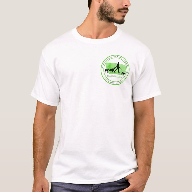 Camiseta Caminante de perro/Estadio de cuidado de mascotas (Anverso)