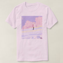 Caminante del paisaje onírico pastel