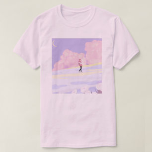 Camiseta Caminante del paisaje onírico pastel
