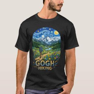 Camiseta Caminante divertido noche estrellada arte van gogh