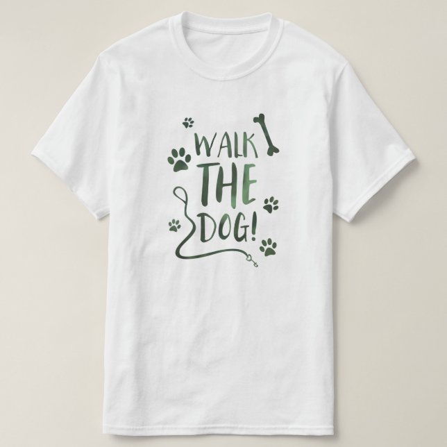 Camiseta caminar al perro (Diseño del anverso)