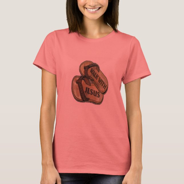 Camiseta caminar con jesus (Anverso)