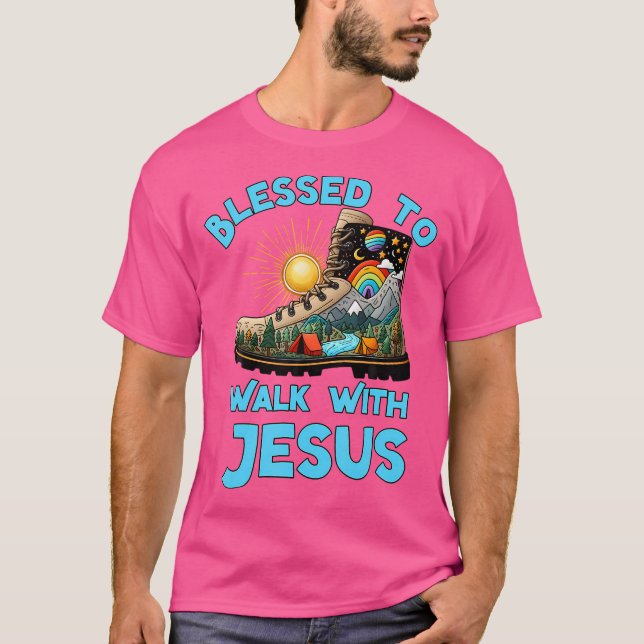 Camiseta Caminar Con Jesús Cristiano Por Los Campistas Que  (Anverso)