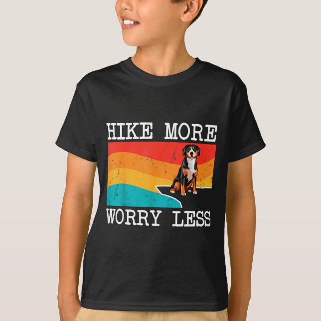Camiseta Caminar más preocuparse menos entlebucher mountain (Anverso)