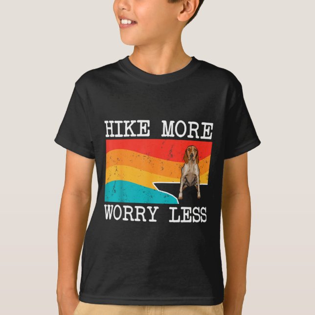 Camiseta Caminar más preocuparse menos sabueso inglés ameri (Anverso)