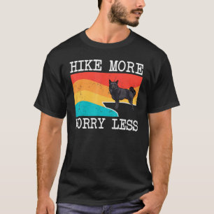 Camiseta Caminar Más Preocuparse Menos Schipperke Gráfico S