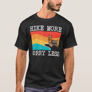 Camiseta Caminar Más Preocuparse Menos Terrier Sedoso Gráfi