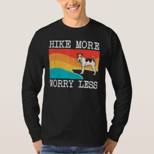 Camiseta Caminar Más Preocuparse Menos Wire Fox Terrier Grá