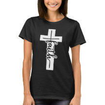 Caminar por Faith Tee Blk