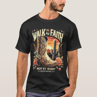 Camiseta Caminar Por La Fe No Por El Occidental Cristiano D