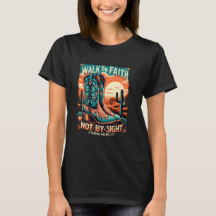Camiseta Caminar por la fe no por Sight Western Christian C