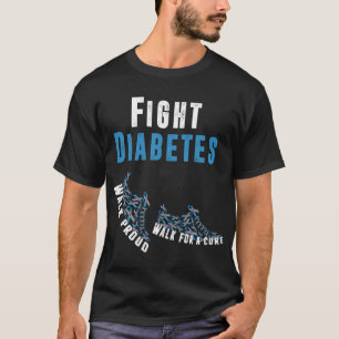 Camiseta Caminar por una cura para la diabetes tipo 1 TD1