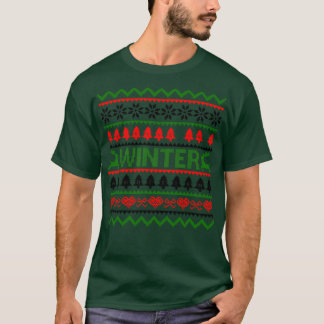Camiseta caminar sobre el maravilloso terreno invernal