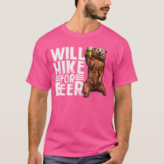 Camiseta Caminará por cerveza divertido senderismo amantes