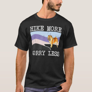 Camiseta Caminata Chow Chow Más Preocupación Menos Gráfica