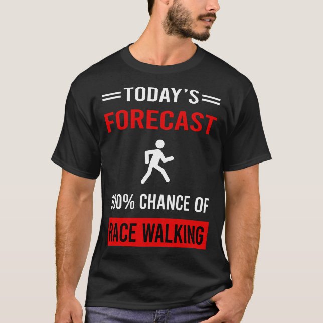 Camiseta Caminata de Carrera de Previsión de Hoy (Anverso)