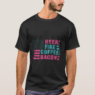 Camiseta Caminata de cerveza para hombres con café de fuego