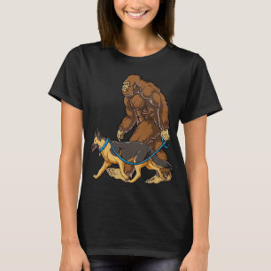 Camiseta Caminata de Pastor Alemán Bigfoot Camino Funny Sas