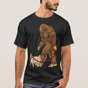 Camiseta Caminata de Perro de pie masculino mujeres Sasquat