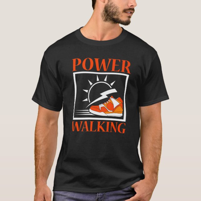 Camiseta Caminata de Power Walker Cardio Fitness Paseo (Anverso)