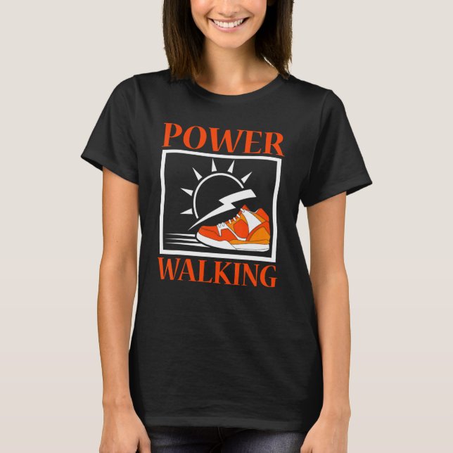 Camiseta Caminata de Power Walker Cardio Fitness Paseo (Anverso)