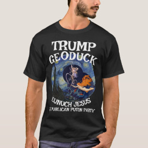 Camiseta Caminata de Trump bicicleta Geoduck Jesús Republic