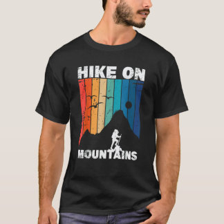 Camiseta Caminata en montañas vintage camping y senderismo