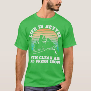 Camiseta Caminata en moto de nieve para Snowmobiler Premium