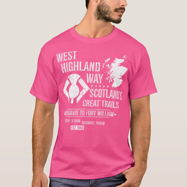 Camiseta Caminata En Senderos De Escocia Por West Highland  (Anverso)