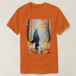Camiseta Caminata fantasma: Perros y espíritus en el otoño