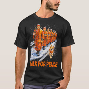 Camiseta Caminata por la Paz 2026 Monjes con Perro Aloka